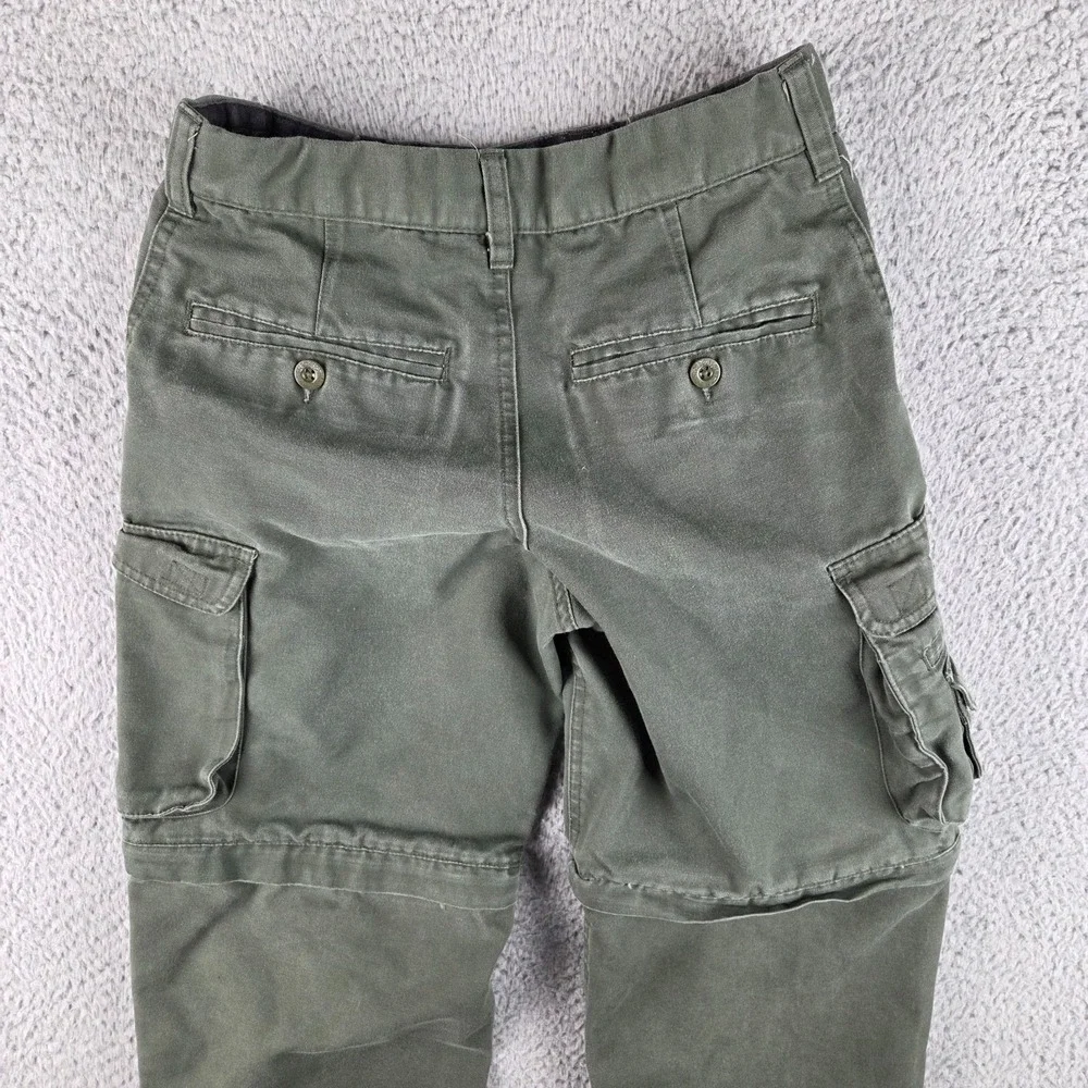 Boy Scouts Pants Youth 8 Green Cargo‎ Convertible Uniform Pant Unhemmed 25x24